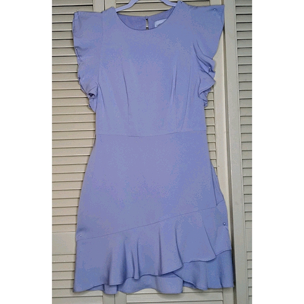 Lucy Paris Cocktail Dress--Lavender/Capped Sleeves